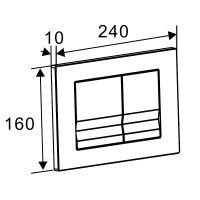 Кнопка смыва для унитаза AZARIO NEW AZ-001 пластик, цвет глянцевый хром