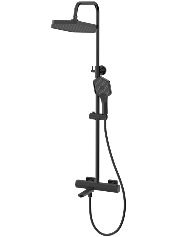Душевая стойка Haiba HB24726-7 с термостатом, черная