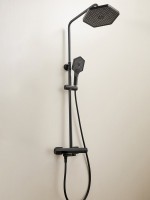 Душевая стойка Haiba HB24726-7 с термостатом, черная