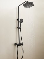 Душевая стойка Haiba HB24726-7 с термостатом, черная