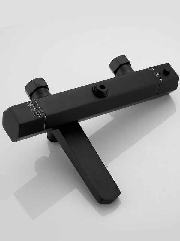 Душевая стойка Haiba HB24726-7 с термостатом, черная