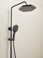 Душевая стойка Haiba HB24726-7 с термостатом, черная