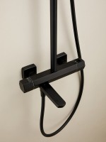 Душевая стойка Haiba HB24726-7 с термостатом, черная