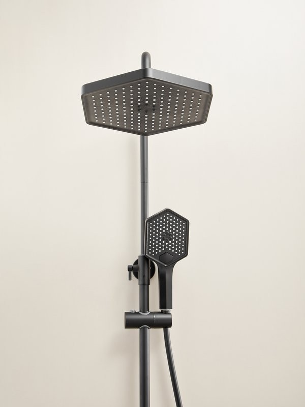 Душевая стойка Haiba HB24726-7 с термостатом, черная