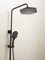 Душевая стойка Haiba HB24726-7 с термостатом, черная