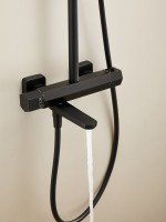 Душевая стойка Haiba HB24726-7 с термостатом, черная