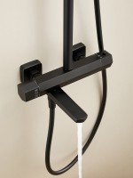 Душевая стойка Haiba HB24726-7 с термостатом, черная