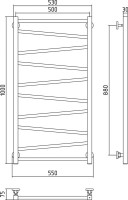 Полотенцесушитель водяной Сунержа Сирокко 100x50, белый матовый