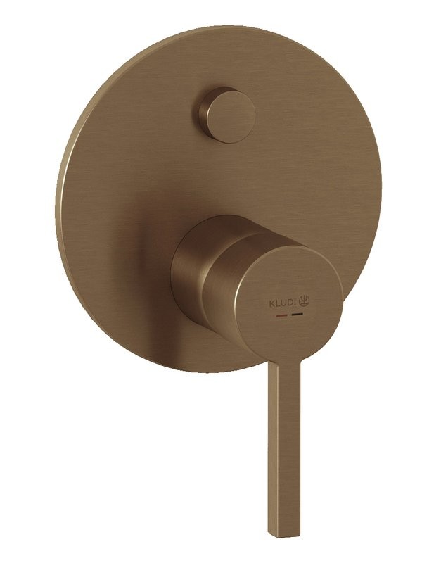 Встраиваемый смеситель для душа и ванны Kludi Nova Fonte 20759N115 С ВНУТРЕННЕЙ ЧАСТЬЮ, брашированная бронза PVD