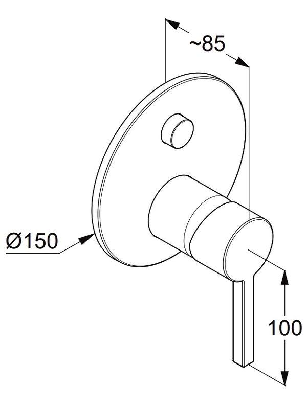 Встраиваемый смеситель для душа и ванны Kludi Nova Fonte 20759N115 С ВНУТРЕННЕЙ ЧАСТЬЮ, брашированная бронза PVD