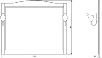 Зеркало ValenHouse Эллина 120 кальяри, основа светильника бронза
