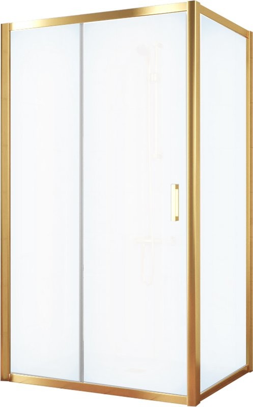 Душевой уголок Vegas Glass ZP+ZPV Tur Novo 100*90 09 10 профиль золото, стекло сатин