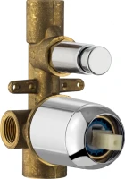 Встраиваемый смеситель для душа и ванны Plumberia Selection Ixo XO1001CS С ВНУТРЕННЕЙ ЧАСТЬЮ, брашированный хром