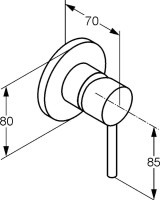 Встраиваемый смеситель для душа и ванны Kludi Bozz 389250576 хром