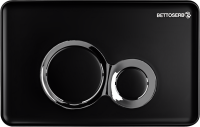 Комплект Инсталляция BETTOSERB Sava Fix Slim 40006456 + Кнопка Duo 40006461 цвет матовый черный, глянцевый хром