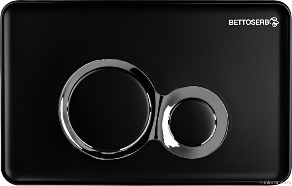 Комплект Инсталляция BETTOSERB Sava Fix Slim 40006456 + Кнопка Duo 40006461 цвет матовый черный, глянцевый хром