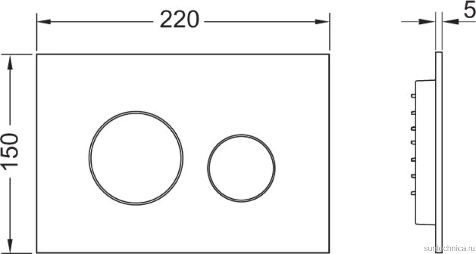 Кнопка смыва TECE Loop 9240922 хром матовый