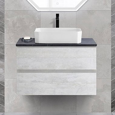 Тумба с раковиной Cezares Molveno 46 80 legno bianco, со столешницей