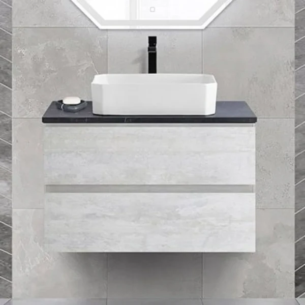 Тумба с раковиной Cezares Molveno 46 80 legno bianco, со столешницей