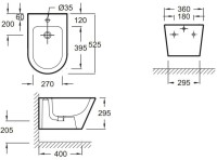 Биде подвесное Jacob Delafon Rodin+ EMJ0002-00 глянцевое белое Биде подвесное Jacob Delafon Rodin+ EMJ0002-00 глянцевое белое