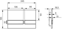 Кнопка смыва IDDIS Unifix UNI06MWi77 006, белая