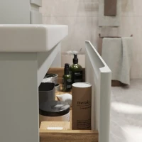 Тумба с раковиной SanStar Riana 80 подвесная, grey, раковина Moduo 80