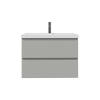 Тумба с раковиной SanStar Riana 80 подвесная, grey, раковина Moduo 80