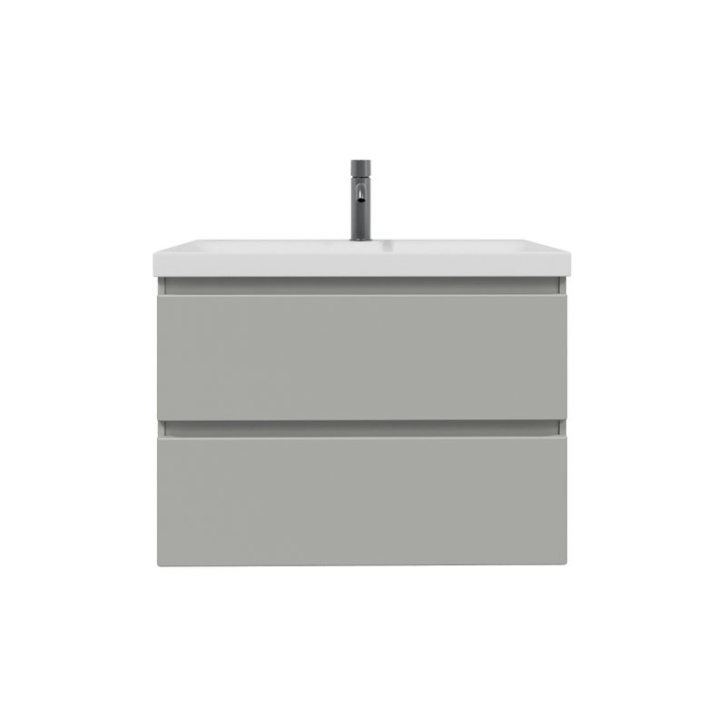 Тумба с раковиной SanStar Riana 80 подвесная, grey, раковина Moduo 80