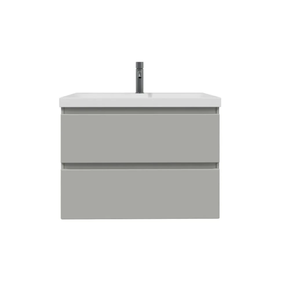 Тумба с раковиной SanStar Riana 80 подвесная, grey, раковина Moduo 80