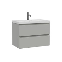 Тумба с раковиной SanStar Riana 80 подвесная, grey, раковина Moduo 80