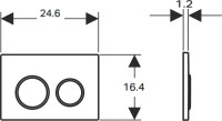 Кнопка смыва Vincea VFP-005CH хром