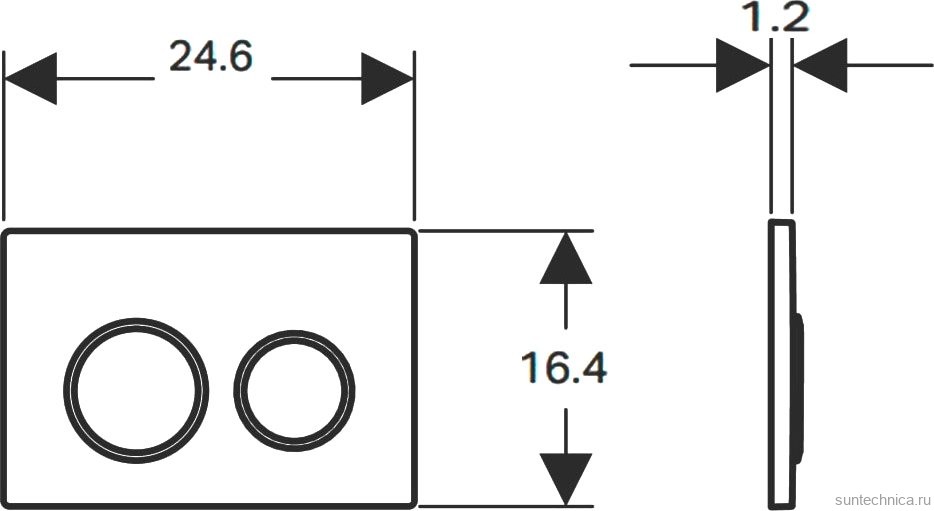 Кнопка смыва Vincea VFP-005CH хром