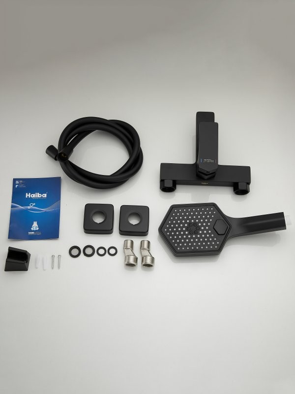 Смеситель для ванны с душем Haiba HB60726-7 черный