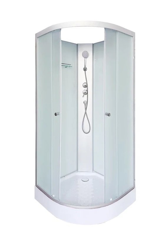 Душевая кабина DTO LM909N 90х90, без крыши, профиль хром, стекло матовое