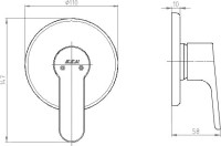 Встраиваемый смеситель для душа и ванны E.C.A. Luna 102167106EX-Y хром