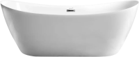 Акриловая ванна Ceruttispa NEMI170II 170x75 см, отдельностоящая, белая, овальная, с каркасом, со сливом-переливом, с донным клапаном