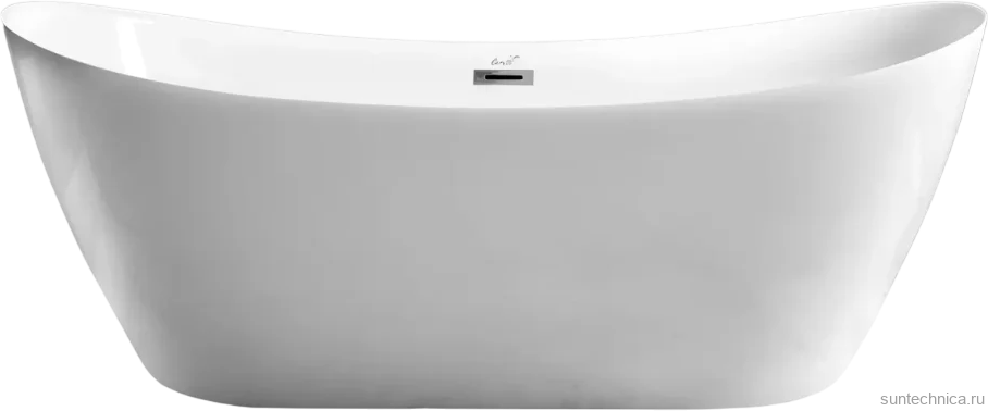 Акриловая ванна Ceruttispa NEMI170II 170x75 см, отдельностоящая, белая, овальная, с каркасом, со сливом-переливом, с донным клапаном