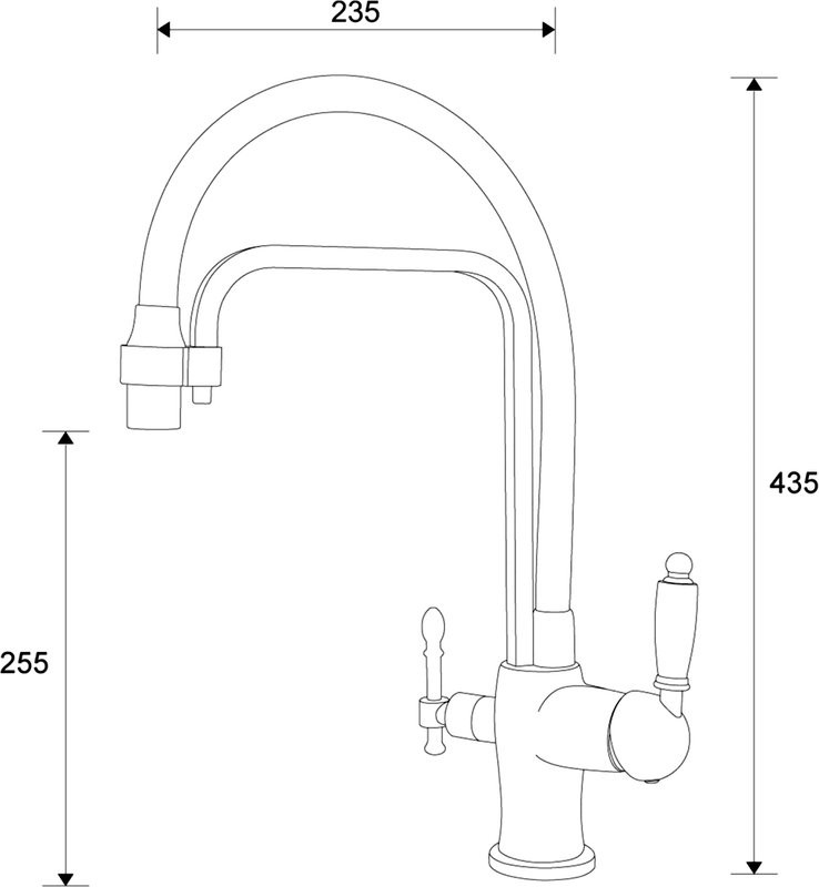 Смеситель для кухни Zorg Sanitary ZR 342-6 YF с гибким изливом