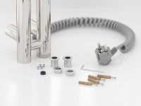 Полотенцесушитель электрический Сунержа Нюанс 4.0 00-0881-1253 120x10 см, подключение справа, скрытое подключение справа, без покрытия, I-образный