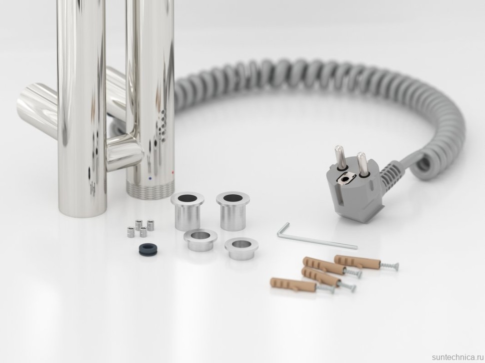 Полотенцесушитель электрический Сунержа Нюанс 4.0 00-0881-1253 120x10 см, подключение справа, скрытое подключение справа, без покрытия, I-образный