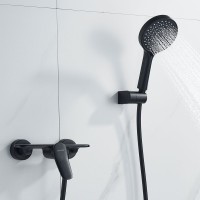 Смеситель для душа с лейкой Shevanik S4716H, черный