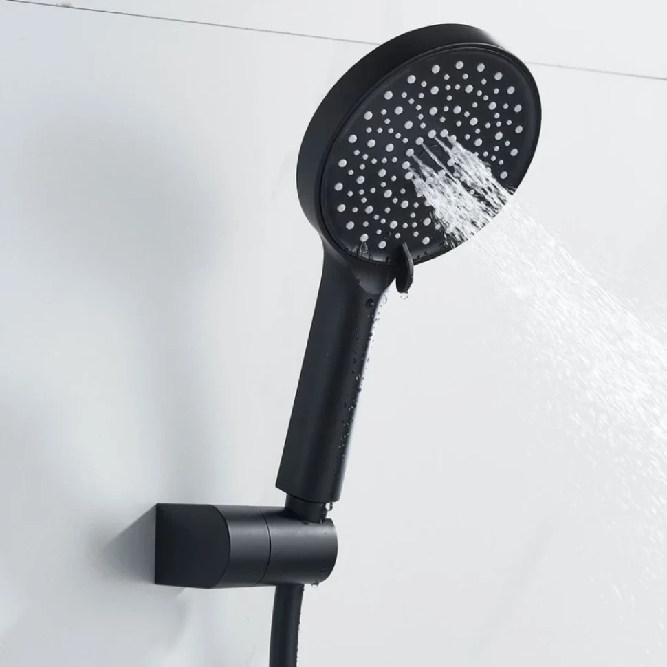 Смеситель для душа с лейкой Shevanik S4716H, черный