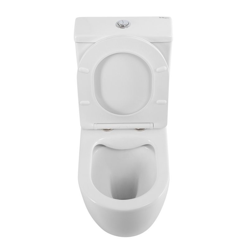 Унитаз-компакт напольный BelBagno Amanda BB051CPR BB089SC с микролифтом, безободковый, глянцевый белый