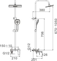 Душевая стойка BELZ B24533-7 черная