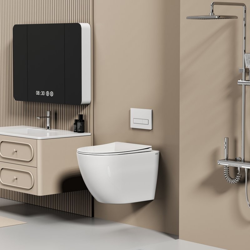 Унитаз подвесной Abber Ultra AC1301 с микролифтом, белый