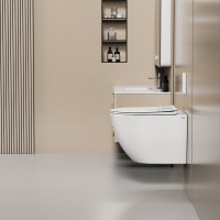 Унитаз подвесной Abber Ultra AC1301 с микролифтом, белый