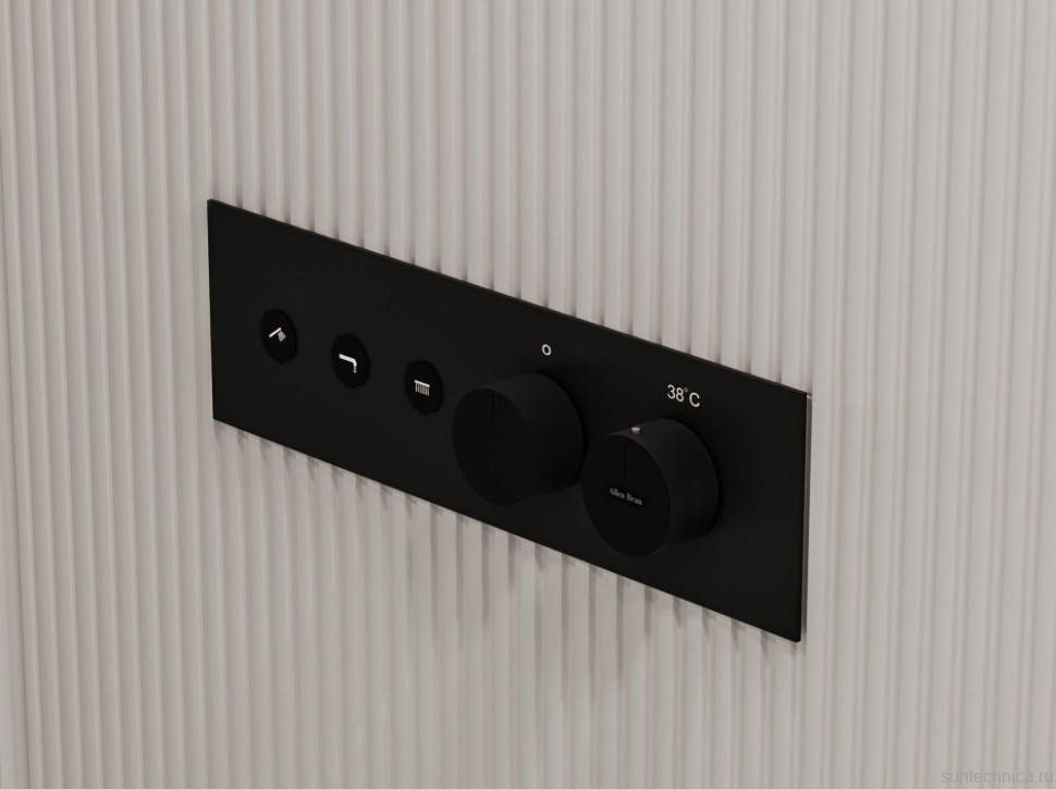 Термостатический смеситель встраиваемый Allen Brau Liberty 5.33003-31 С ВНУТРЕННЕЙ ЧАСТЬЮ, матовый черный