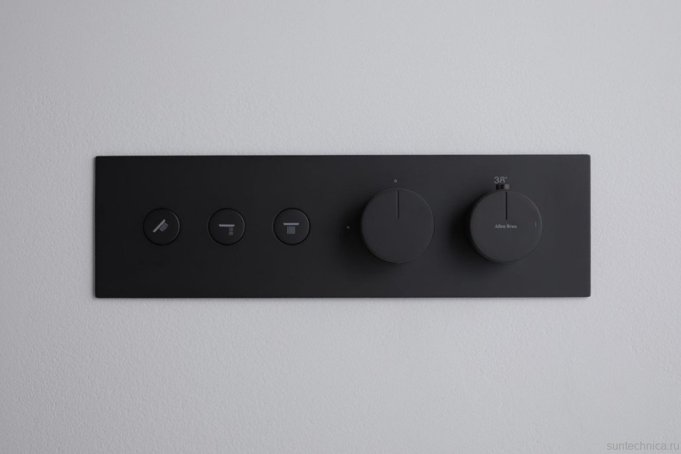 Термостатический смеситель встраиваемый Allen Brau Liberty 5.33003-31 С ВНУТРЕННЕЙ ЧАСТЬЮ, матовый черный