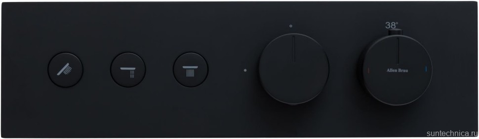 Термостатический смеситель встраиваемый Allen Brau Liberty 5.33003-31 С ВНУТРЕННЕЙ ЧАСТЬЮ, матовый черный
