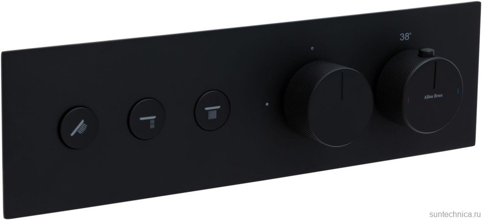 Термостатический смеситель встраиваемый Allen Brau Liberty 5.33003-31 С ВНУТРЕННЕЙ ЧАСТЬЮ, матовый черный